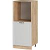 Vicco Mobile per forno da incasso R-Line, Bianco rustico, 60 cm, per la libera combinazione all'interno di sistemi cucina modulari