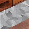 PETTI Artigiani Italiani - Tappeto Antiscivolo Lavabile, Tappeti Runner Cucina, Passatoia per Cucina, 50x140 cm, Disegno Geo Cerchio Silver, 100% Made in Italy