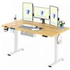 FLEXISPOT Scrivania Regolabile in Altezza 160×60 cm - con 2 Ganci, Portabicchieri e Gestione Cavi, 4 Memorie, Scrivania Ergonomica per Ufficio e Casa