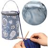 Starnearby Borsa per Lavoro a Maglia Portatile con Motivo Floreale Borsa Porta Filati Borsa Porta Lavoro a Maglia Borsa per Maglieria Contenitore per Filati, Uncinetti, Accessori per Maglieria