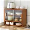 MAAOBR Mobile dispensa da cucina piccolo, credenza dispensa da cucina con vetro a strisce, mobiletto portaoggetti da appoggio indipendente per cucina, soggiorno, sala da pranzo(Color:Brown,Size:B1)