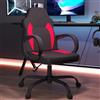 AnyGod Sedia Gaming, Sedia Da Computer Ergonomica Con Supporto Lombare, Altezza Regolabile, Ruote Girevoli, Adatta Per Casa, Ufficio, Adulti, Adolescenti, Bambini E Giocatori, Rossa
