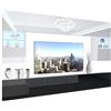 B BELINI GROUP BELINI parete attrezzata NEX 1 con LED, bianco/nero lucido