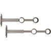 Luance 2 Supporti 150mm Doppi per Bastone Tenda Diametro 20mm, Argento Satinato, Uni