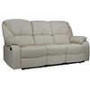 Totò Piccinni Set Divano 2 o 3 posti, Poltrona Relax CALIPSO Reclinabile, ImbottitI con Braccioli e Poggiapiedi (Ecopelle Panna, 3 Posti)