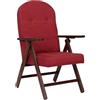 LIBEROSHOPPING.eu - LA TUA CASA IN UN CL Poltrona in Tessuto Imbottito e Legno reclinabile 4 Posizioni per casa Soggiorno - Amalfi Tinta Unita Bordeaux