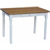 k koma Tavolo da pranzo in pino massiccio bianco miele con cassetto - rovere (50 x 90)