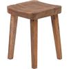 DESIGN DELIGHTS Rustico Sgabello Lupo | 40x30 cm (HxL), Mogano e Teak | Sgabello con Seduta, Sgabello per Piante, Sgabello in Legno, Sgabello Laterale, poggiapiedi