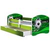 ACMA Letto per Bambino Cameretta per Bambino con Materasso Cassetto Rete a doghe II VERDE (14 Goal, 180x80 + Cassetto)