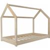 Velinda Letto & casa in Legno Grezzo Naturale Stile Montessori Bambino cameretta 160x80