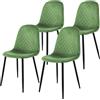ML DESIGN modern living ML-Design Set di 4 Sedie per Sala da Pranzo Rivestimento in Velluto Salvia Poltroncine da Cucina con Schienale e Gambe in Metallo Seduta Ergonomica Sedia per Soggiorno Salotto