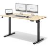 SENSE7 Scrivania Elettrica Regolabile in Altezza NOJO, Standing Desk 140x70, Tavolo PC con Memoria, Scrivania con Vassoio per Cavi, Tavolo da Gaming con Gancio, Regolazione Silenziosa, Black-Pine
