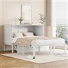 MSMOK Letto a scomparsa 140x200 cm, letto pieghevole a parete, letto a parete con rete a doghe, letto a scomparsa verticale con rete a doghe, letto per ragazzi, bianco