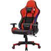 ML DESIGN modern living ML-Design Sedia da Gaming Illuminazione LED RGB e Altoparlanti Bluetooth e Cuscino Lombare Ecopelle Rosso Poltrona Ufficio Ergonomica Confortevole Braccioli Poggiatesta Altezza Regolabile Reclinabile