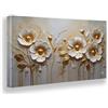 Giallobus - Quadro - 11- Flower Relief - Tela Canvas Telaio Premium Alto Spessore - 140x80 - Pronto da Appendere - Quadri Moderni per la casa