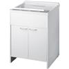 Bagno Italia Lavatoio 60×60 cm per esterno 2 ante bianco pilozza con asse lavapanni