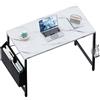PAMRAY Scrivania Computer 80x40cm Piccola Scrivania per Casa Ufficio con Borsa e Gancio Cuffie, Tavolo Compatto per Piccoli Spazi, Facile Assemblaggio