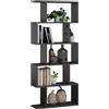 MATKAM Libreria BASK in truciolato, L/H/D 76,4x176x28cm, scaffale indipendente, scaffale a cubo, perfetto come divisorio, disponibile in vari design (grigio antracite)