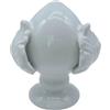 Doni Bomboniere Kit 6 pz PUMI Pugliesi in Ceramica Realizzati a Mano di Colore Bianco con Finitura Lucida Perfetti Segnaposto Matrimonio Cerimonie Comunione Cresima Eventi Tema Puglia