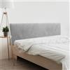 DHOME Testiera in similpelle o tessuto Acualine Liscio DUAL divisa in 2 pezzi Testiera imbottita di fascia alta Tappezzeria moderna (Tessuto Grigio, 180cm Dual (Letto 180/190))