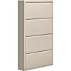 Brigros - Scarpiera Salvaspazio Slim In Metallo Con Ante A Ribalta Modello Emy, Scarpiera 15 Cm Profondità Disponibile In Vari Colori E Dimensioni Per Arredo Casa (Avorio, 4 Ante)