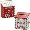 EMPOTEC Cassetta Postale Natalizia Buca delle Lettere Babbo Natale Decorazione da Parete Muro in Legno con Sportellino Idee Regalo Addobbo FESTIVITÀ 15x12x8cm Assortito (1pz)