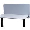 FIX 2 PLACE Pannello divisorio acustico e frangivista per uffici, 160 x 65 cm, grigio chiaro, divisorio per ridurre il rumore e privacy, per scrivania, protezione acustica, facile da montare