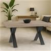 Yellowshop - Tavolo da pranzo Oliver allungabile moderno in legno Effetto ROVERE GORDON con gambe a X antracite - design elegante per sala soggiorno (180/240x90 cm)