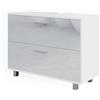 Vicco Mobile sottolavabo per bagno Ilias, Bianco lucido, 80 x 60.8 cm