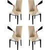 t m c s Tommychairs - Set 4 sedie con cuffia sfoderabile modello Jazz per cucina bar e sala da pranzo, struttura in faggio color wenge, seduta e schienale imbottiti e rivestiti con cuffia in tessuto canapa