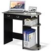 Furinno Go Green Home Laptop Notebook Computer Scrivania/Tavolo, rovere francese/nero/nero