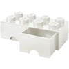 Room Copenhagen Cassettiera Mattoncino Lego 8 Bottoni, 2 Cassetti, Cassa Portaoggetti Impilabile, 9.4 L