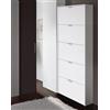 CAESAROO Scarpiera salvaspazio 180 cm Bianco lucido 5 ribalte - Bianco