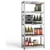 CDF Mobile contenitore con 5 ripiani, pannelli in MDF, portata 875 kg, fino a 175 kg per ripiano, scaffale per carichi pesanti, cucina e soggiorno, 150x70x30 cm