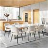 Chleby Set di 6 Sedia da Pranzo in Velluto Sedie da Cucina Sedie imbottite con schienale gambe in metallo per Sala da pranzo, Soggiorno Cucina Beige