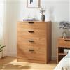 [en.casa] Comò con 4 Cassetti Casettiera per Camera da Letto Corridoio Soggiorno Mobile Organizzatore Archiviazione 90 x 70 x 40 cm Effetto Rovere