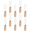 HEMOTON Manico in Legno Spargi Burro in Acciaio Inox Burro Crema Formaggio Condimento Marmellata Spalmatore 10Pz