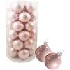 irpot Palline di Natale Sfere Decorative in Vetro Dimensioni e Colore a Scelta. (6 cm N16046, Rosa Cipria/Apricot)