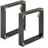 LAMO Manufaktur Gambe per tavolino da caffè Simple Medium, profilo 60x30 mm, 30x43 cm (LxA), acciaio grezzo laccato, 2 pz, LTS-01-D-AA-0000