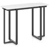 LIFEZEAL Tavolo Consolle Ingresso con Effetto di Marmo, Nero, Moderno, Salvaspazio, Gambe Rinforzate, in Legno, Metallo, Console Dietro Divano, per Entrata, Corridoio, Max 90kg, 107x40x79,5cm