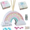 Regalami.Shop bomboniera profumatore Arcobaleno Completa di Scatola, Confetti, Essenza, Nastro e bigliettino Personalizzato (Grande, Stelle)