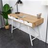 sogesfurniture Tavolo da toeletta per computer portatile e ufficio, con 2 cassetti e 1 scomparto, 120 x 48 x 76 cm BHEU-GCBG1019