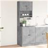 Generico Mobile da Cucina Grigio 60x50x180 cm in Legno Multistrato,Grigio,51.66kg,3276640
