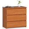 AKORD Comodino CL-3 con 3 Casetti | Per il Soggiorno Camera da Letto Guardaroba, L'ufficio e lo Studio | 60 x 57 x 35 cm | Peso 26 kg | ColoreOntano