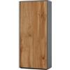 SIMPLYFURN Armadio Ufficio Amira T00, armadio chiuso con 2 grandi ante, Antracite e Rovere Wotan, Push-to-Open, 180x80x40 cm, armadio per documenti per ufficio e home office.