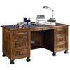 MASSIVMOEBEL24.DE New Boston #206 Scrivania in Legno di sheesham - Laccato/Marrone - Nero 150x70x75