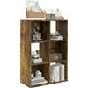 HOMCOM Libreria a Cubi con 6 Ripiani Portaoggetti dal Design Rustico, Libreria Moderna in Legno, per Cameretta, Studio, Ufficio, 61.5x29.5x91.5 cm, Marrone