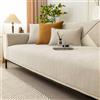 YWQJL Funny Fuzzy Sofa Cover Copridivano 3/4/2 Posti con Penisola,Copridivano Angolare con Penisola Antiscivolo Magnetico, Herringbone Chenille Fabric Furniture Protector Sofa Cover(B1,70x180cm)