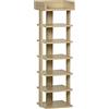 HOMCOM Mobile Scarpiera per Ingresso in Legno Scaffale 32x30x104cm Rovere