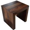 MASSIVMOEBEL24.DE Sgabello in Legno Massello Laccato Palissandro Noce Duca #111 45x40 cm